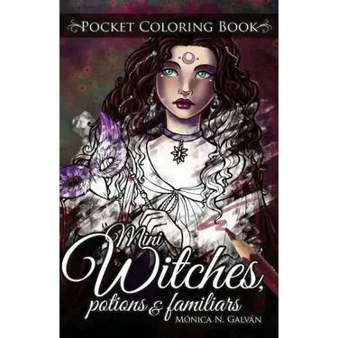 Mini Witches, Potions and Familiars: Pocket Coloring Book