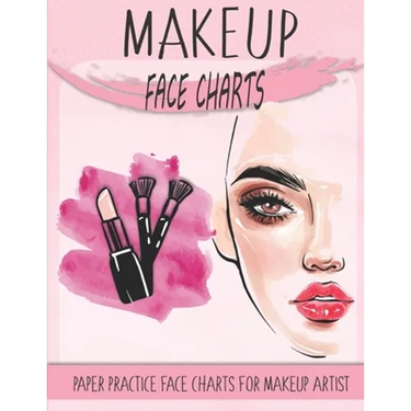 makeup face charts paper practice face charts for makeup artist: A Professional Blank Makeup Practice Workbook for Makeup Artists, makeup face charts