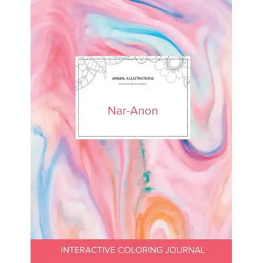 Adult Coloring Journal: Nar-Anon (Animal Illustrations, Bubblegum)