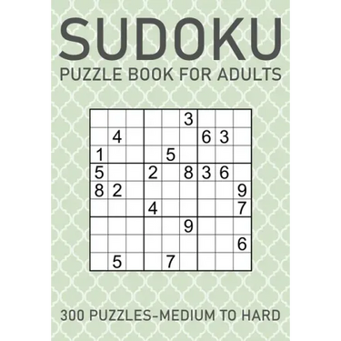Sudoku Puzzle Book for Adults - 300 Puzzles - Medium to Hard