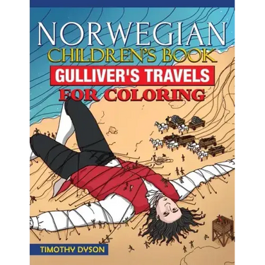 Norwegian Children's Book: Gulliver's Travels for Coloring