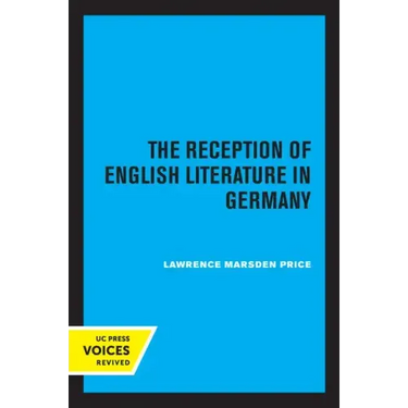The Reception of English Literature in Germany