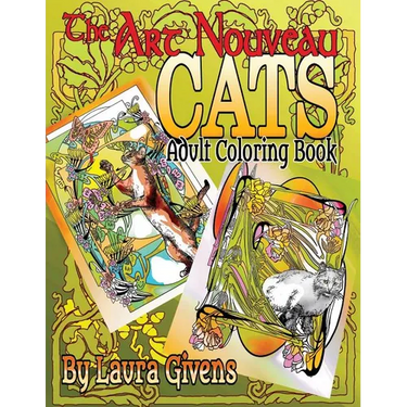 The Art Nouveau Cats Adult Coloring Book