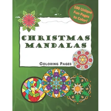 Christmas Mandalas Coloring Pages: Mandala Coloring Book for Kids and Adults
