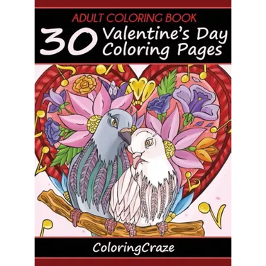 Adult Coloring Book: 30 Valentine's Day Coloring Pages