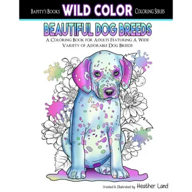 Beautiful Dog Breeds Adult Coloring Book