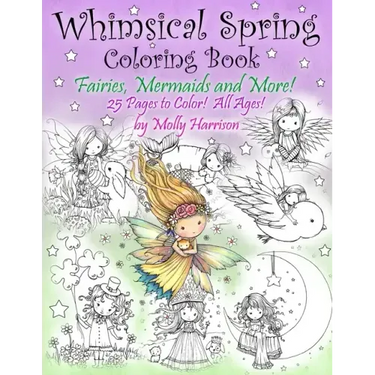 Whimsical Spring Coloring Book - Fairies, Mermaids, and More! All Ages: Sweet Springtime Fantasy Scenes