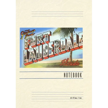 Vintage Lined Notebook Greetings from Ft. Lauderdale, Florida
