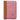 KJV Holy Bible, Mini Pocket Size, Faux Leather Red Letter Edition - Ribbon Marker, King James Version, Pink/Saddle Tan, Zipper Closure