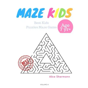 Kids Mazes Age 7+: 50 Best Kids Puzzles Maze Game, Maze For Kids, Children Maze Brain Training Game, Children Mazes Age 7+ Volume 4 Pyramid Maze