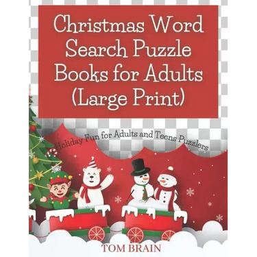 Christmas Word Search Puzzle Books for Adults (Large Print): Holiday Fun for Adults and Teens Puzzlers