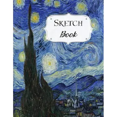 Sketch Book: Van Gogh Sketchbook Scetchpad for Drawing or Doodling Notebook Pad for Creative Artists The Starry Night