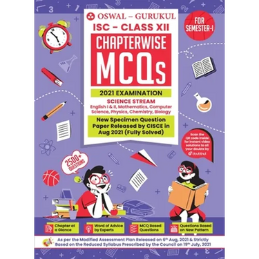Chapterwise MCQs Book for Science Stream: ISC Class 12 for Semester I 2021 Exam