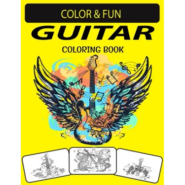 Guitar Coloring Book: Mind-Blowing, Wonderful, Fantastic Stress Relieving Unique Edition Guitar Adults Relaxation Coloring Book