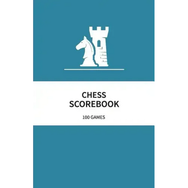 Chess Scorebook 100 Games: 80 Moves Chess Notation Book Teal