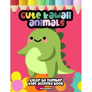 Cute Kawaii Animals: Color By Numbers, Stress Free Meditation Activity Book For Kids Of All Ages (50 Super Adorable Pets)