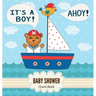 It's a Boy: Baby Shower Guest Book with Nautical Teddy Bear and Sail Boat Theme, Wishes and Advice for Baby, Personalized with Guest Sign In and Gift