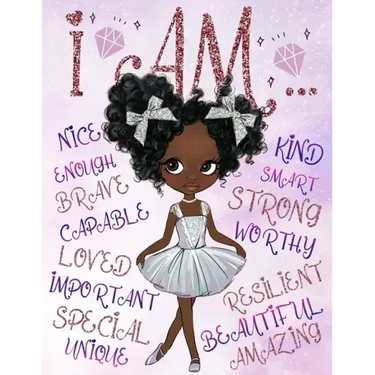 I Am: Positive Affirmations for Kids Self-Esteem and Confidence Coloring Book for Girls Diversity Books for Kids