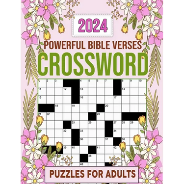 2024 Powerful Bible Verses Crossword Puzzles For Adults: Featuring Bible verses and Christian hymns Crosswords, With Solutions