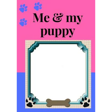 Me and my puppy: girls purple dog photo album, keepsake album for dogs, gift. scrap book for kids, cute pictures, picture and story boo