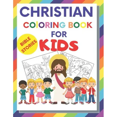 Christian Coloring Book For Kids: Christian Fun Activity Book For kids, toddlers, boy and girl story about Jesus and bible, large 8,5 x 11