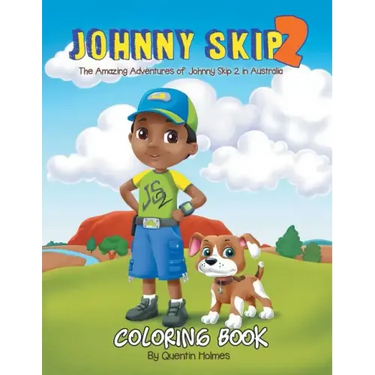Johnny Skip 2 - Coloring Book: The Amazing Adventures of Johnny Skip 2 in Australia (multicultural book series for kids 3-to-6-years old)