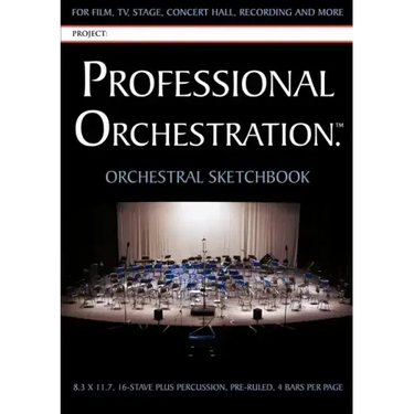Professional Orchestration 16-Stave Ruled Orchestral Sketchbook