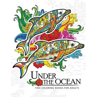 Under the Ocean: Fish coloring books for adults