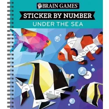 Brain Games - Sticker by Number: Under the Sea (28 Images to Sticker)