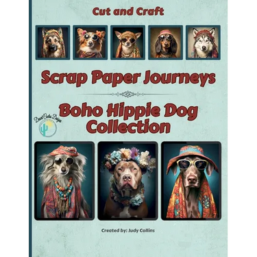 Scrap Paper Journeys - Boho Hippie Dog Collection