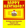 Birthday Card Reminder Register with names & addresses