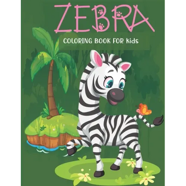 Zebra coloring book for kids: Kids coloring book with flower collection, stress remissive, and relaxation.