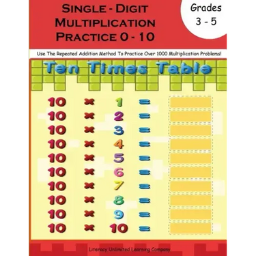 Multiplication Practice Workbook
