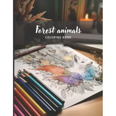 Forest Animals - Adult Coloring Book: Beautiful Animals to Color Adult Anti-Stress Coloring Books