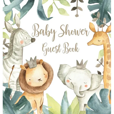 Safari Baby Shower Guest Book (Hardcover)