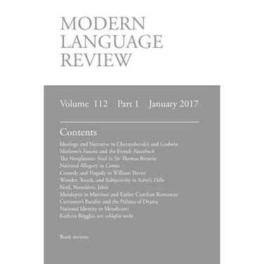 Modern Language Review (112: 1) January 2017