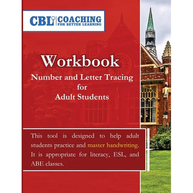 Workbook: Number and Letter Tracing for Adult Students