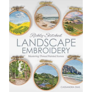 Richly Stitched Landscape Embroidery: Mastering Thread Painted Scenes