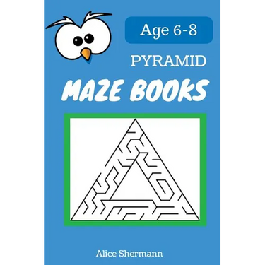 Pyramid MAZE Book for Kids Ages 6-8: 50 Maze Puzzle Games to Boost Kids' Brain, Pocket Size 6x9 Inch, Large Print