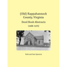 (Old) Rappahannock County, Virginia Deed Book Abstracts 1688-1692
