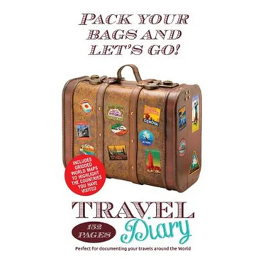 Travel Diary: 152 page travel diary. Perfect for documenting your travels and holidays around the World