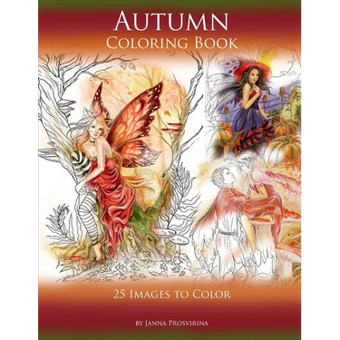 Autumn Coloring Book: 25 Images to Color