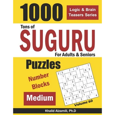 Tons of Suguru for Adults & Seniors: 1000 Medium Number Blocks Puzzles