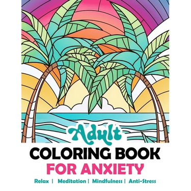 Adult Coloring Book For Anxiety: Relaxing Stained Glass Mosaic Kaleidoscope Landscapes Nature Animals Flowers. Abstract Amazing Mindful Patterns. Stre