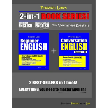 Preston Lee's 2-in-1 Book Series! Beginner English & Conversation English Lesson 1 - 40 For Vietnamese Speakers