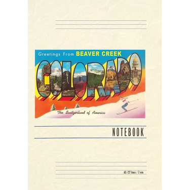 Vintage Lined Notebook Greetings from Beaver Creek