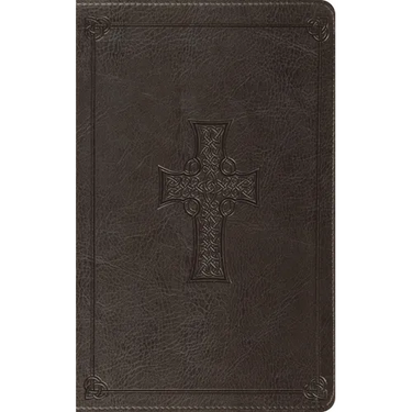ESV Thinline Bible, Red Letter (Trutone, Charcoal, Celtic Cross Design)
