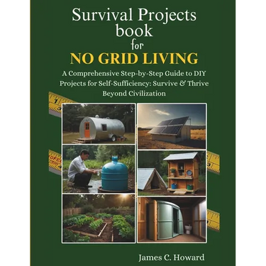 Survival Projects book for No Grid Living: A Comprehensive Step-by-Step Guide to DIY Projects for Self-Sufficiency: Survive & Thrive Beyond Civilizati
