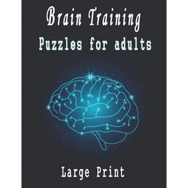 Brain Training: Large Print Puzzles for adults, Puzzle Activity Book for Adults, 180+ Large Print Mixed Puzzles - Word search, Sudoku,
