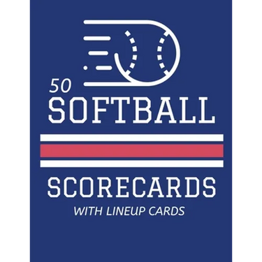 50 Softball Scorecards With Lineup Cards: 50 Scoring Sheets For Baseball and Softball Games (8.5x11)